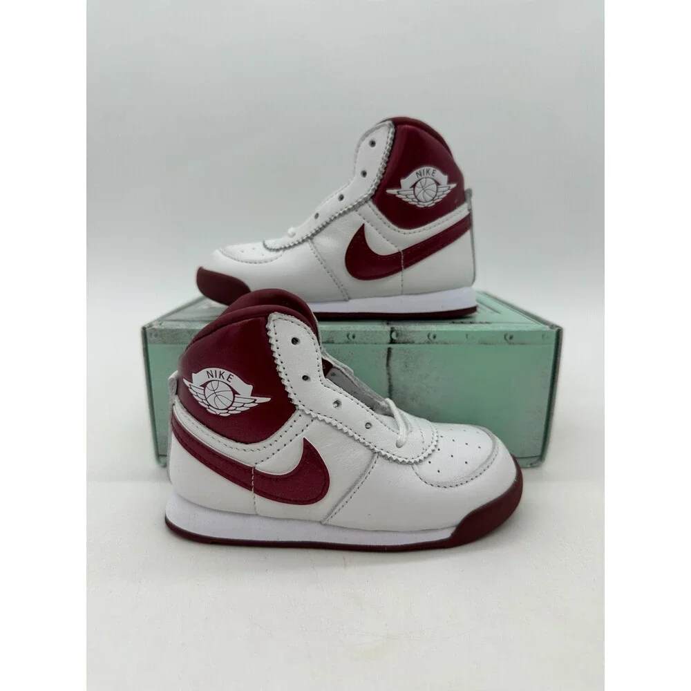 Air Jordan 1 High '85 Toddler Size 6c Metallic Burgandy Leather Shoes DV3655 161
